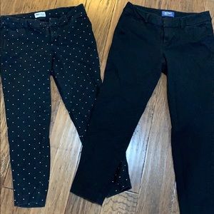Lot of 2 Pairs Old Navy Pixie Ankle Pants Size 6